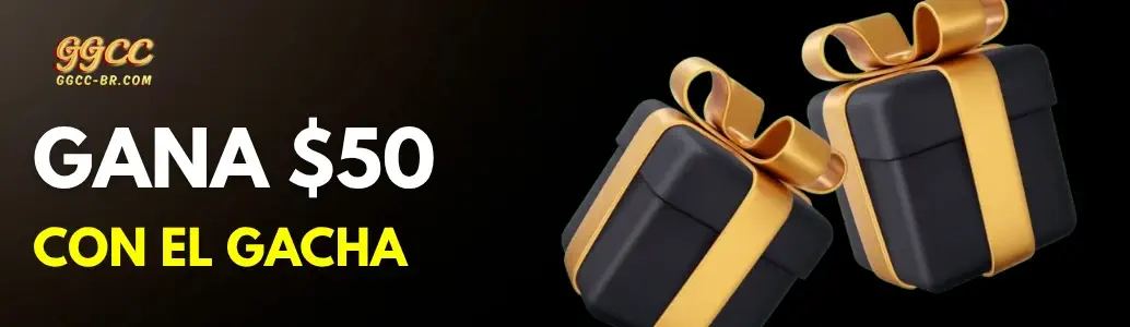 Ganhe $50 Extras com o Sistema Gacha banner