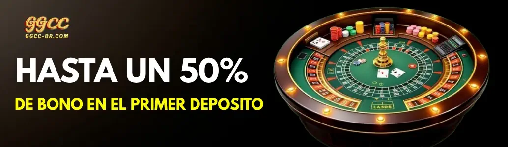 Ganhe 50% de Bônus no Seu Primeiro Depósito banner